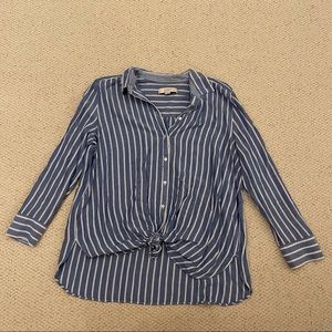 LOFT Tie-Front Button Down